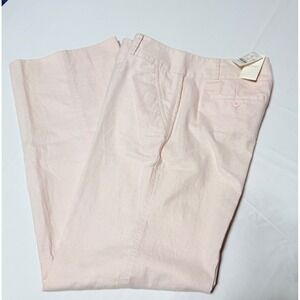 NWT J. Crew Pink Linen blend Pants‎ Remy Wide leg Favorite Fit Women's Size 12